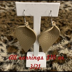 Handmade Faux Leather Earrings